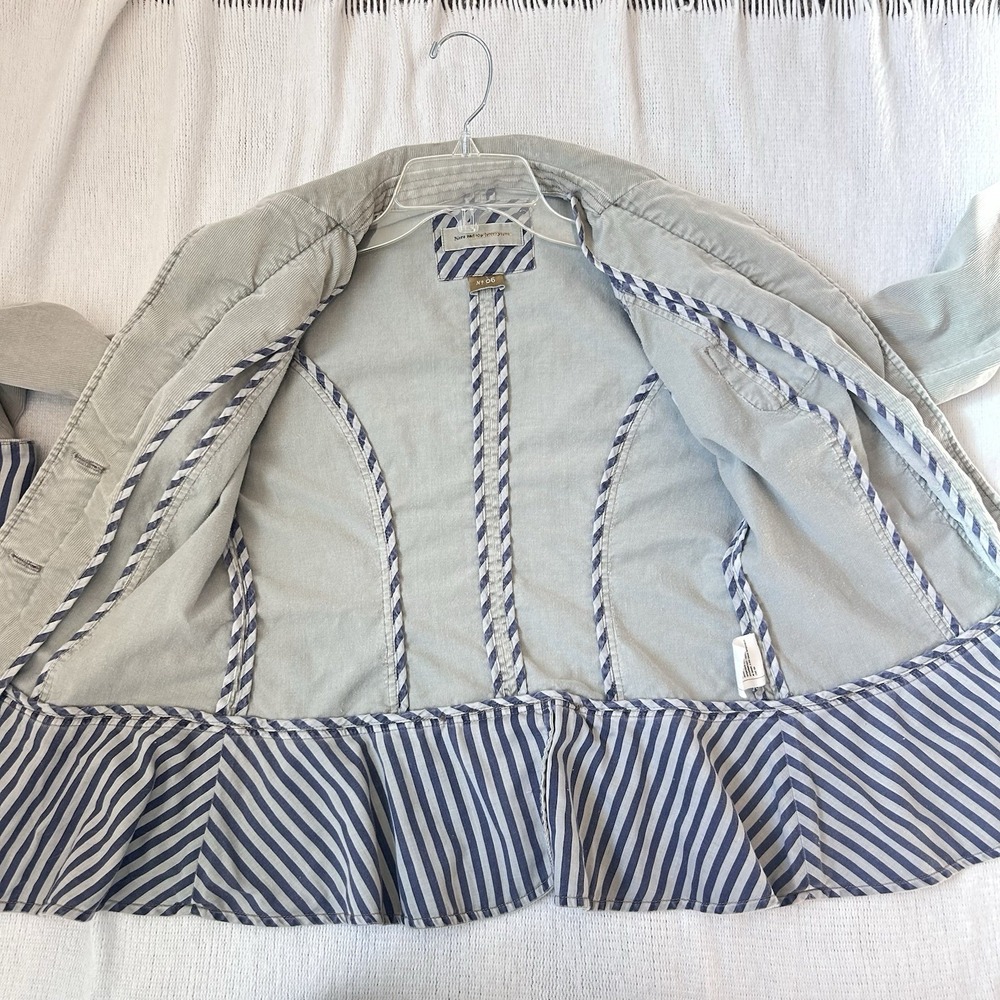 Pilcro and the Letterpress Jacket Women's Sz 6 Corduroy Blazer Flip Cuff Office - Picture 12 of 12